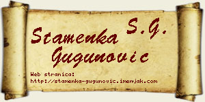 Stamenka Gugunović vizit kartica